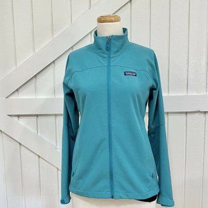 Patagonia M Adze Elwha Blue Softshell Polartec Win